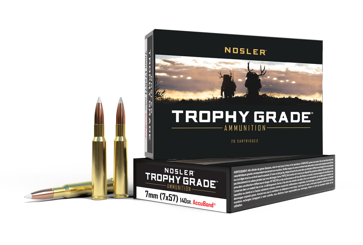 Nosler - Trophy Grade Ammunition - 7x57 Mauser - 140gr - AB - 20/ask