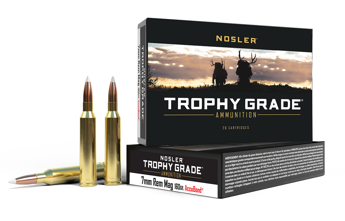 Nosler - Trophy Grade Ammunition - 7mm Remington Magnum - 160gr - AB - 20/ask