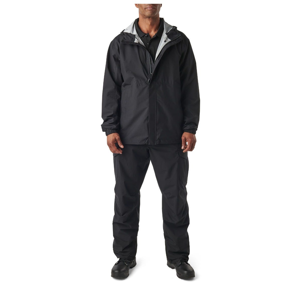 5.11 Duty Rain Shell regnjacka i Black sedd framifrån