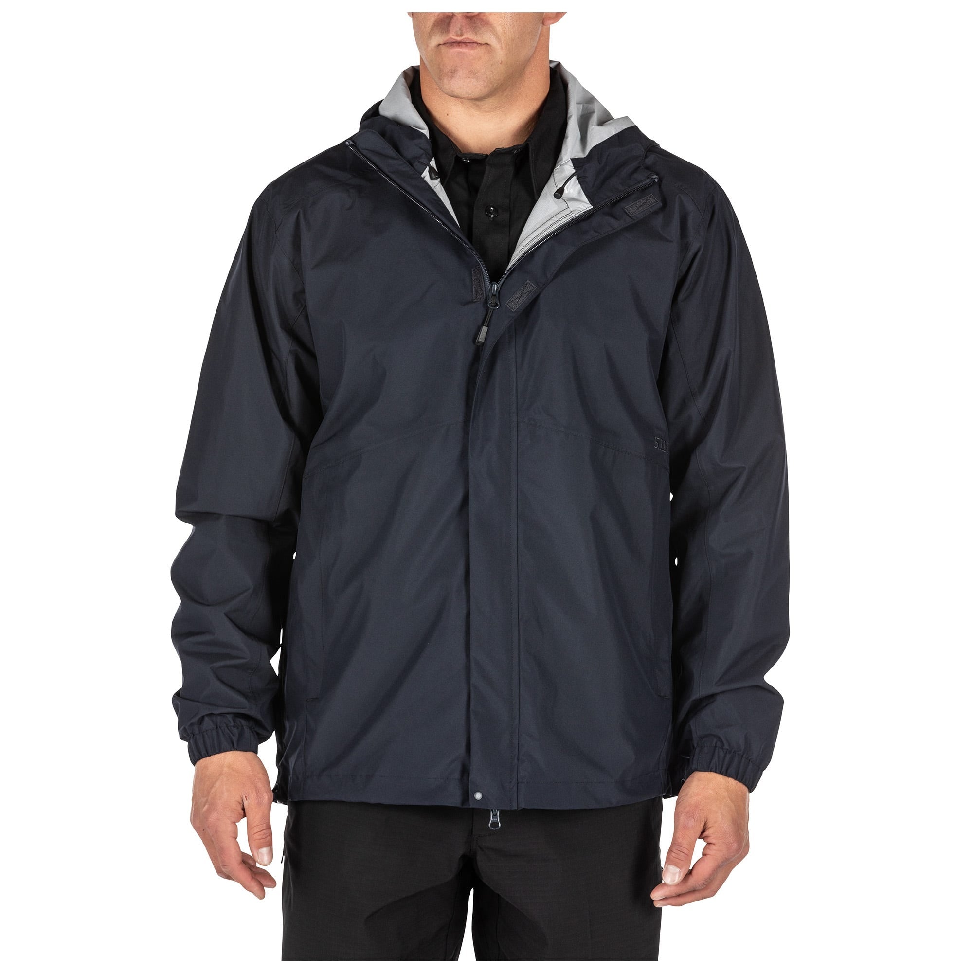 5.11 Duty Rain Shell regnjacka i Dark Navy sedd framifrån