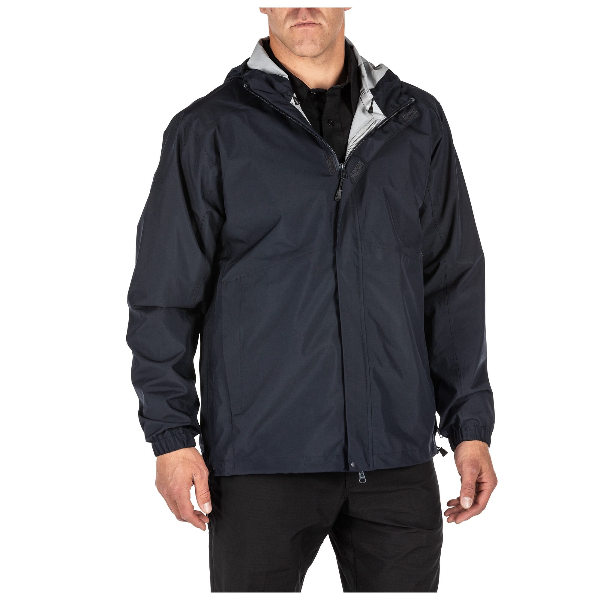5.11 Duty Rain Shell regnjacka i Dark Navy sedd framifrån