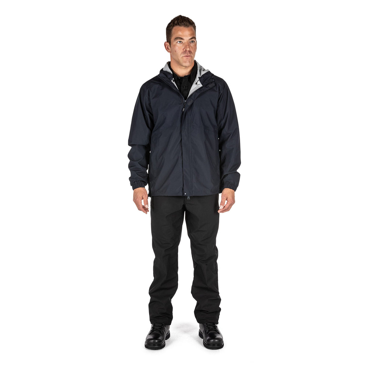 5.11 Duty Rain Shell regnjacka i Dark Navy sedd framifrån