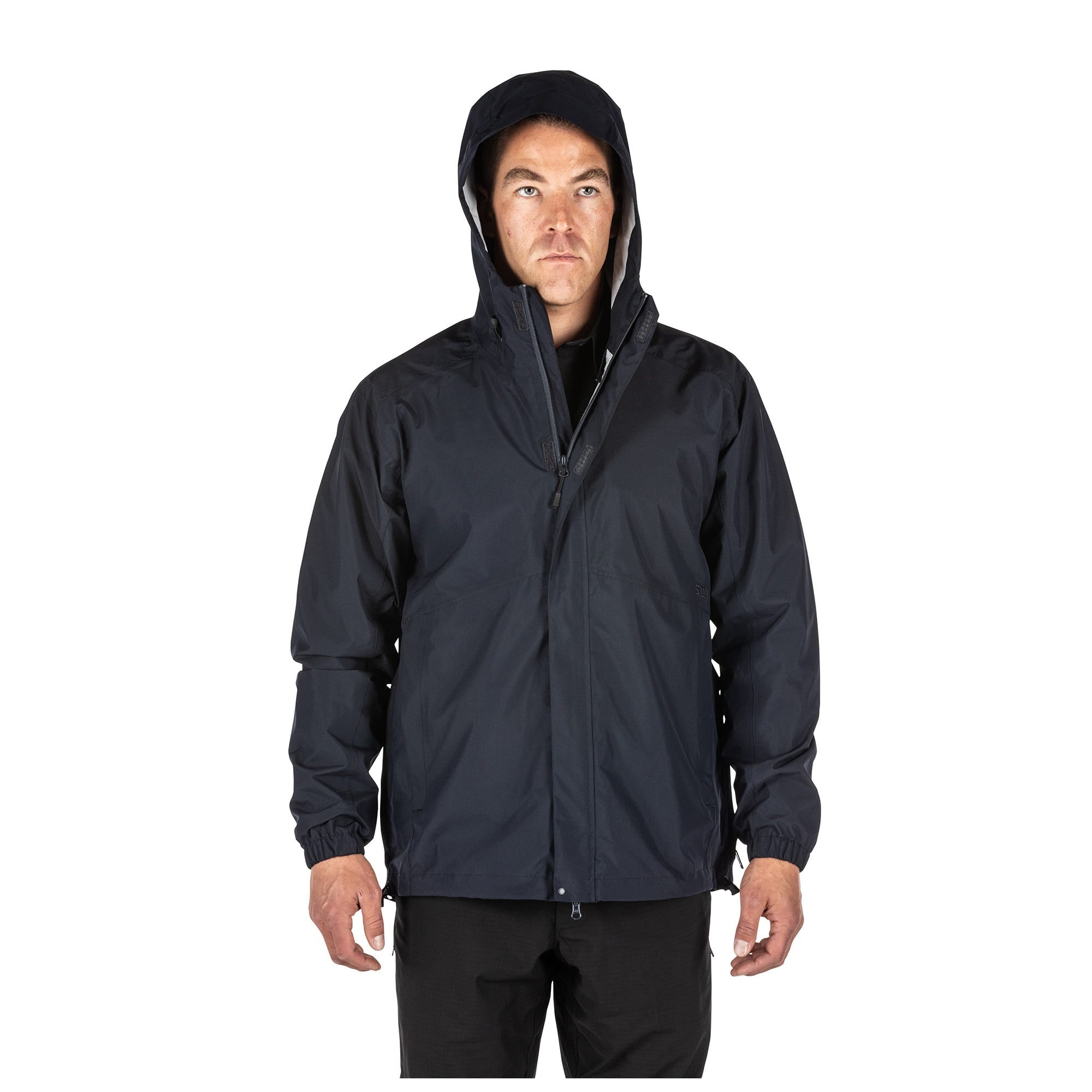 5.11 Duty Rain Shell regnjacka i Dark Navy sedd framifrån