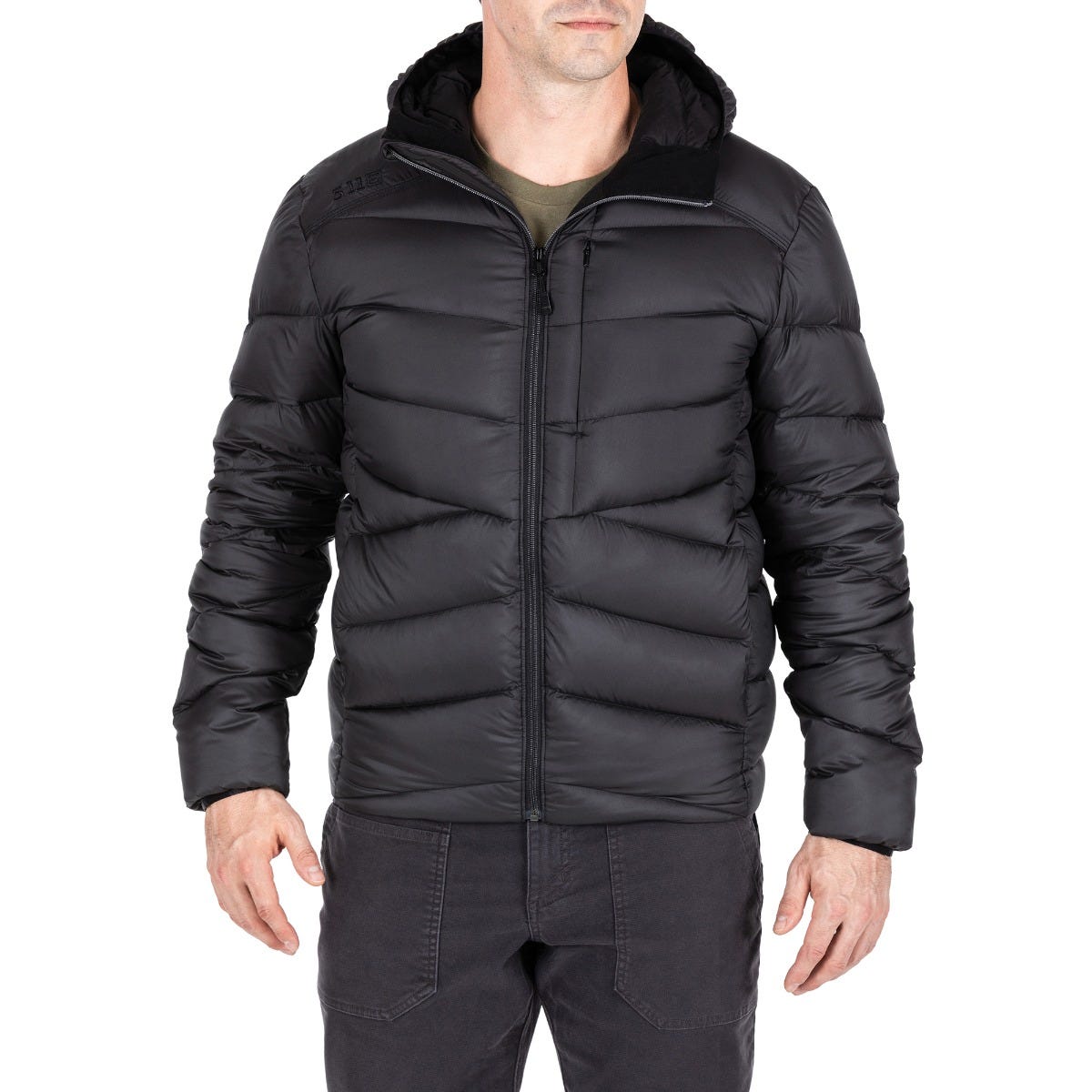 5.11 Acadia Down Jacket dunjacka i Black med huva och fickor