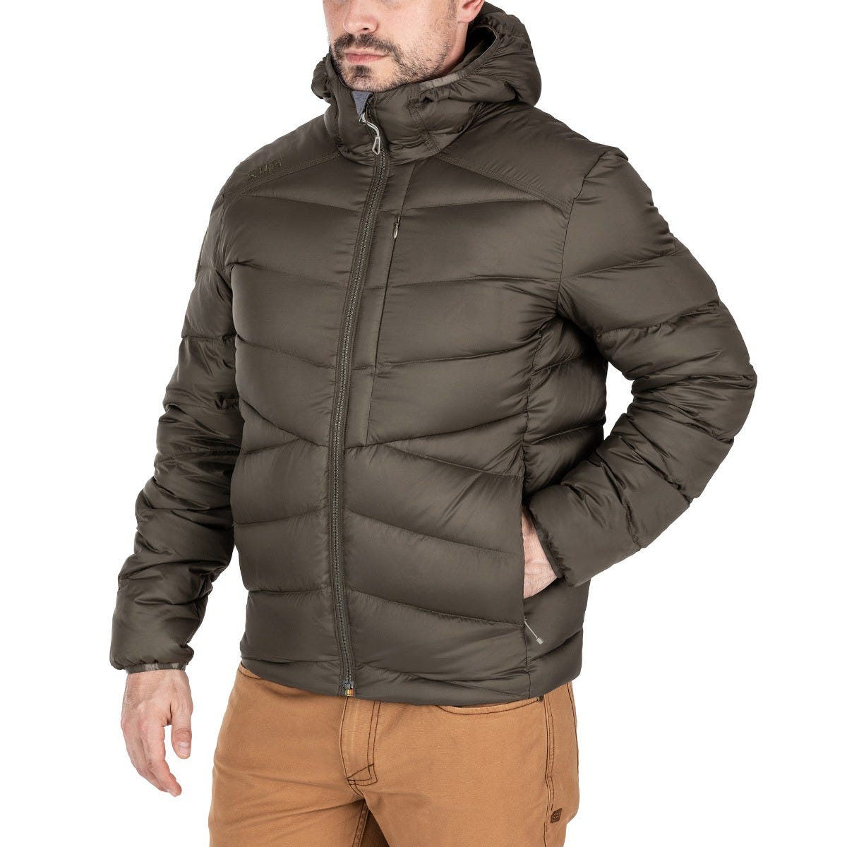 5.11 Acadia Down Jacket dunjacka i Ranger Green med huva och fickor