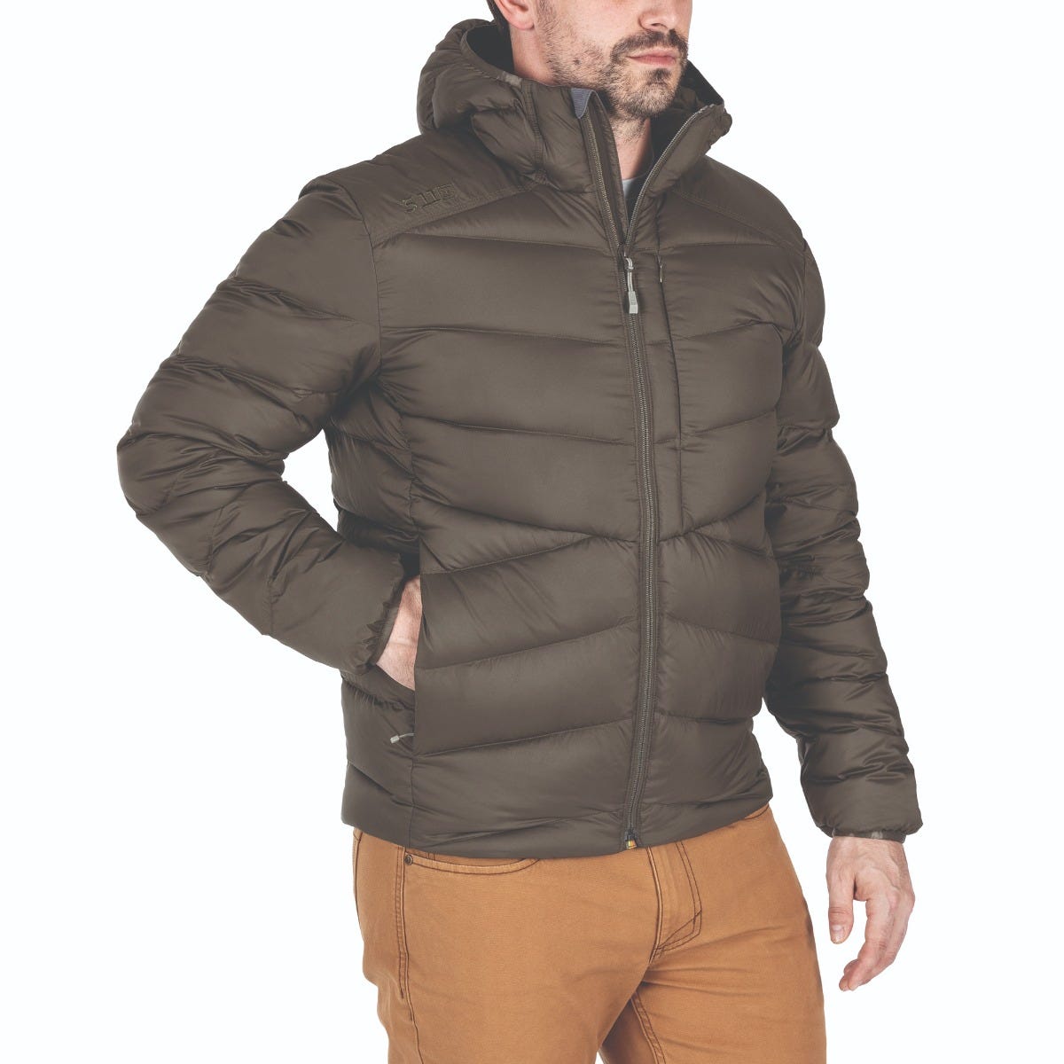 5.11 Acadia Down Jacket dunjacka i Ranger Green med huva och fickor