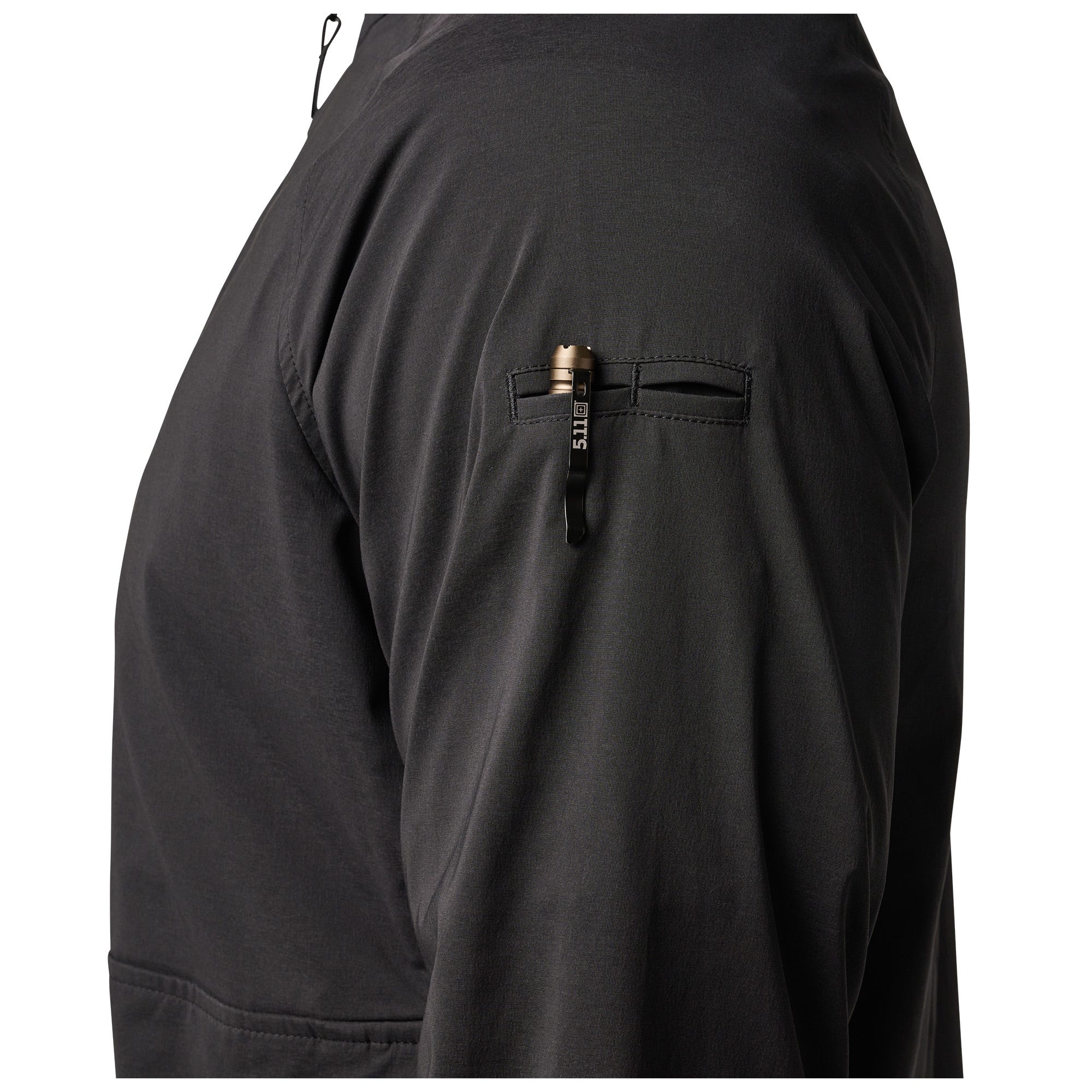 5.11 LT Stretch Windshell Jacket i Black, lätt stretchig vindjacka