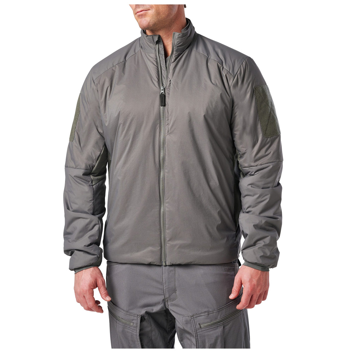 5.11 V.XI XTU LT3 Jacket i Storm, med quiltad isolering och dragkedjefickor.