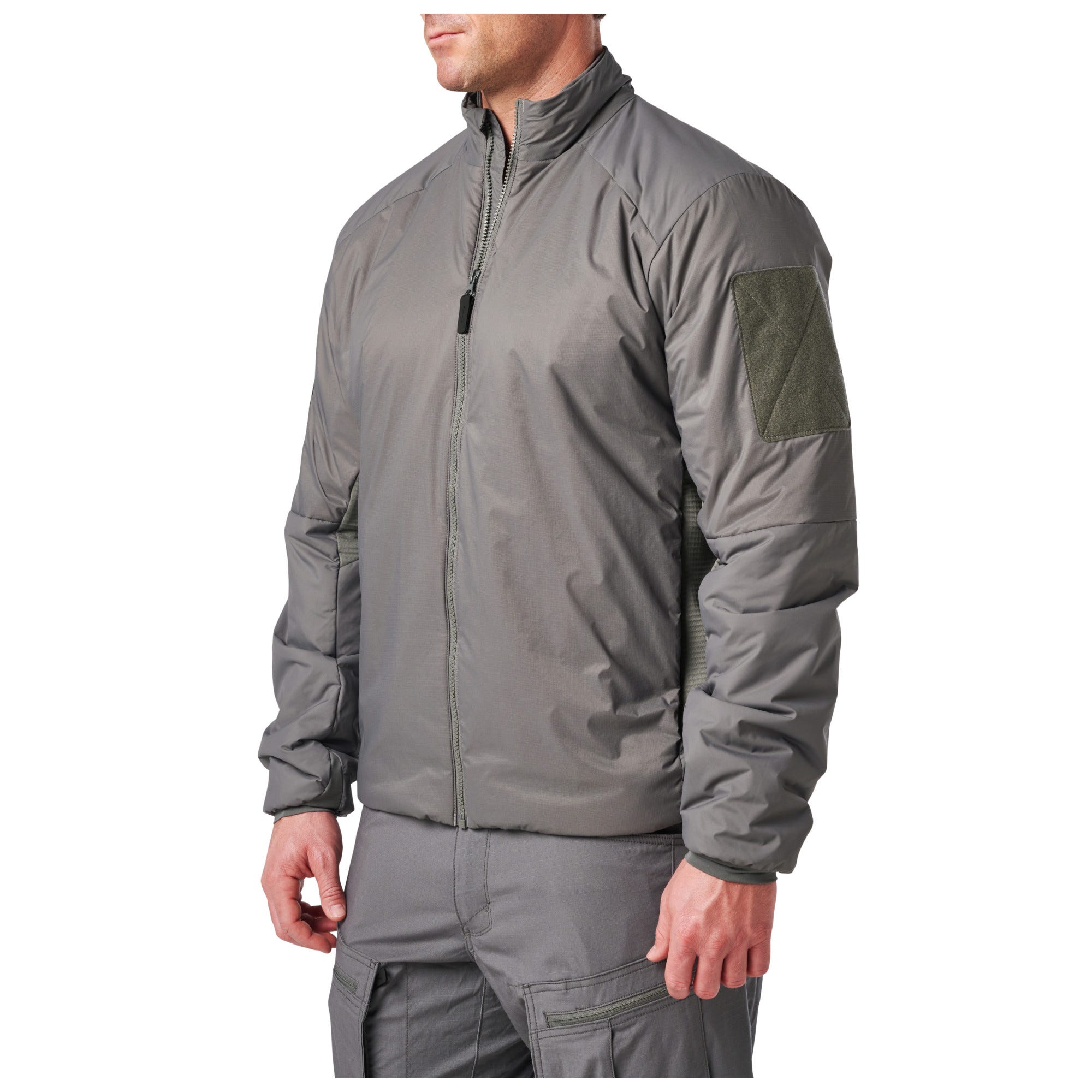 5.11 V.XI XTU LT3 Jacket i Storm, med quiltad isolering och dragkedjefickor.