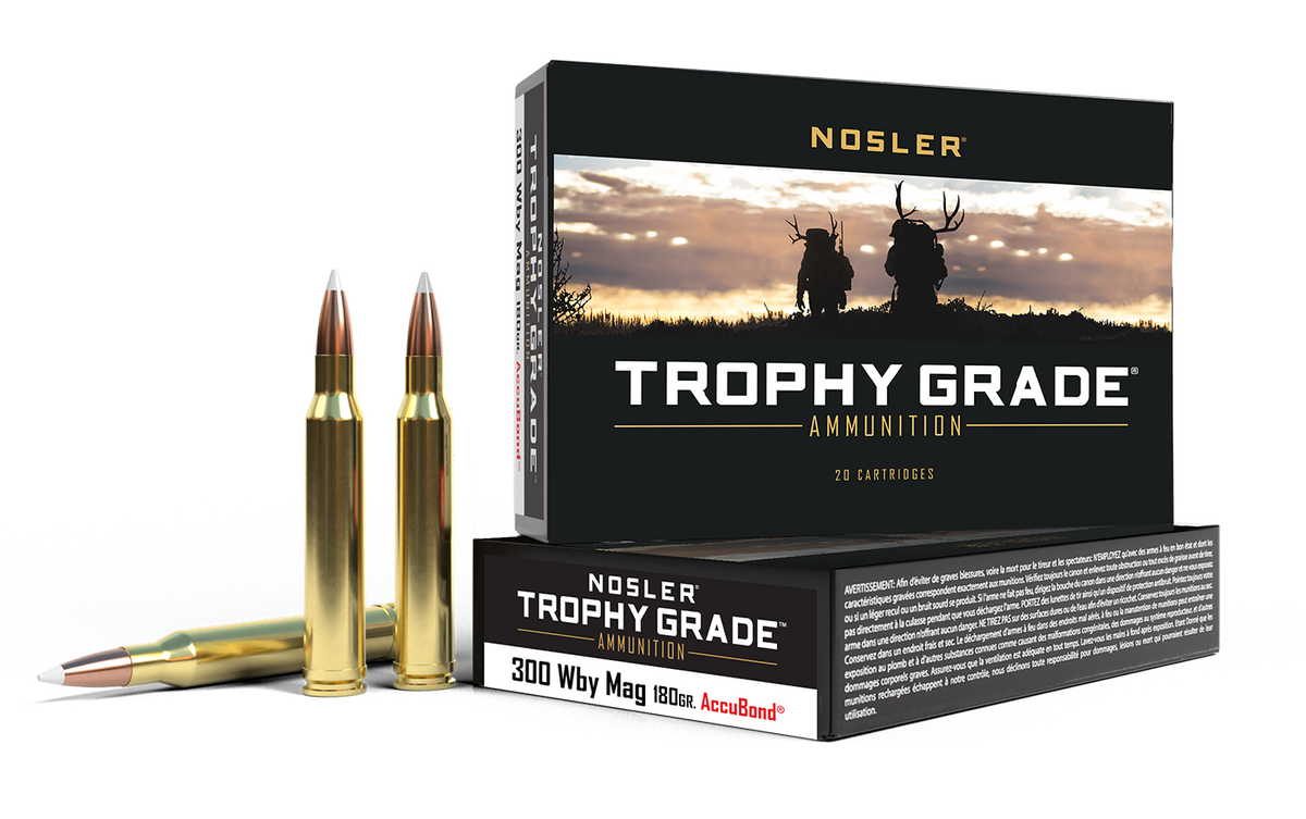 Nosler - Trophy Grade Ammunition - .300 Weatherby Magnum - 180gr - AB - 20/ask
