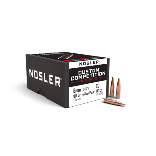 Nosler - Kula - 6mm - 107gr - Custom Competition HPBT - 100st/ask