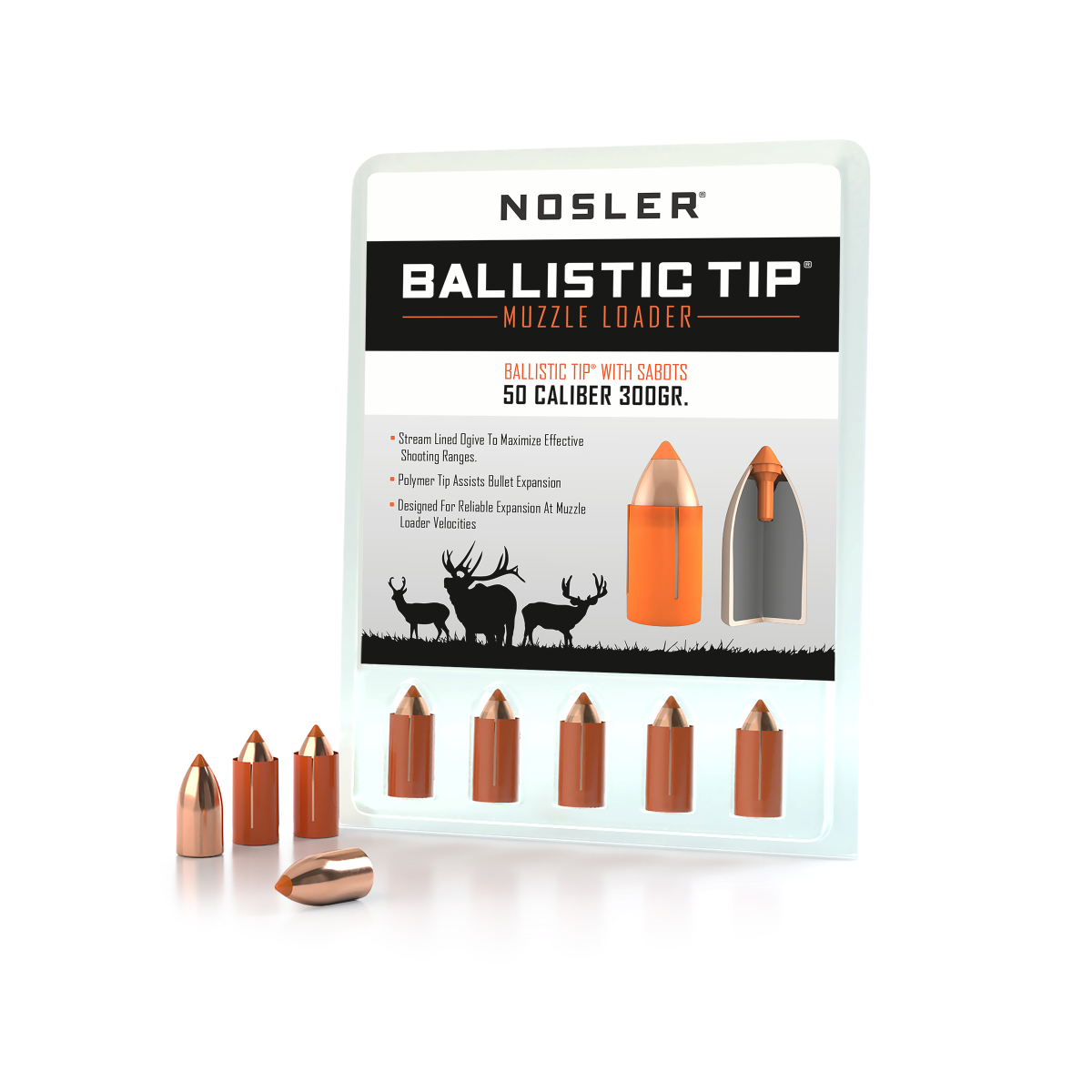 Nosler - Kula - 50 Caliber - 300gr - Ballistic Tip Muzzle Loader - 15st/ask