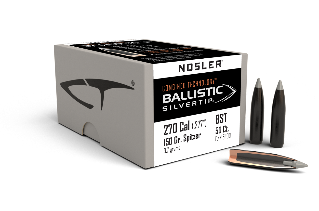 Nosler - Kula - 270 Caliber (.277) - 150gr - Ballistic Silvertip - 50st/ask