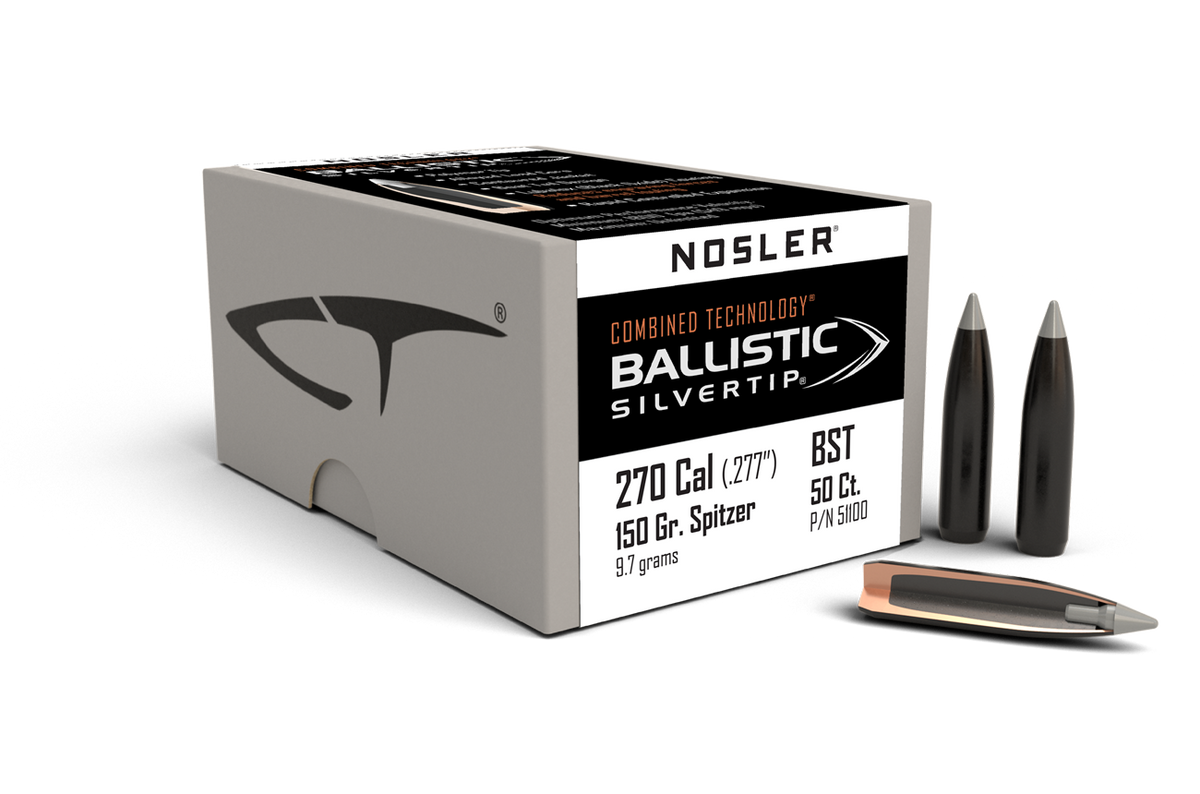 Nosler - Kula - 270 Caliber (.277) - 150gr - Ballistic Silvertip - 50st/ask