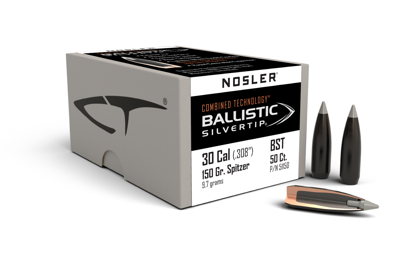 Nosler - Kula - 30 Caliber (.308) - 150gr - Ballistic Silvertip - 50st/ask