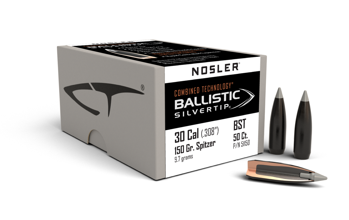 Nosler - Kula - 30 Caliber (.308) - 150gr - Ballistic Silvertip - 50st/ask