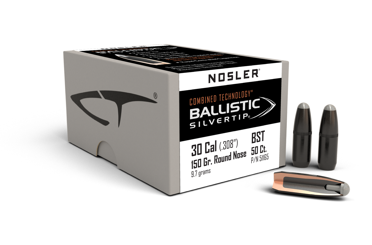 Nosler - Kula - 30 Caliber (.308) - 150gr - Ballistic Silvertip RN - 50st/ask