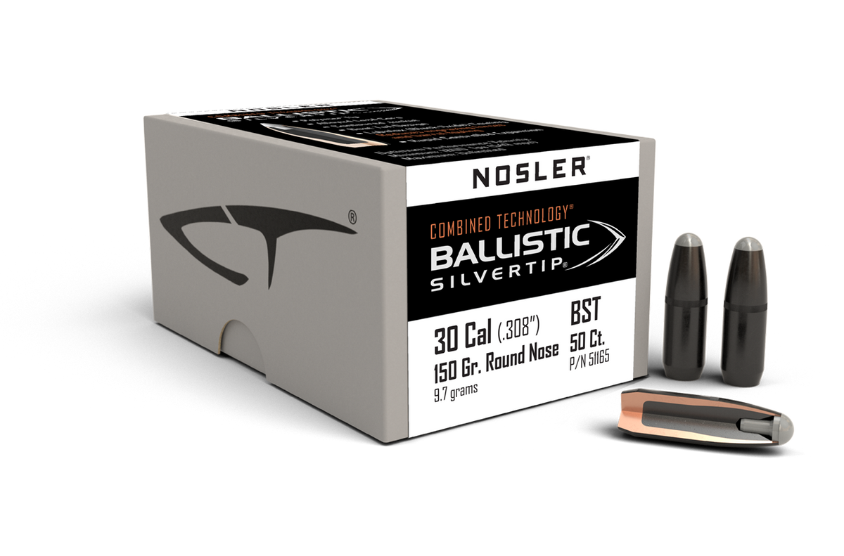 Nosler - Kula - 30 Caliber (.308) - 150gr - Ballistic Silvertip RN - 50st/ask