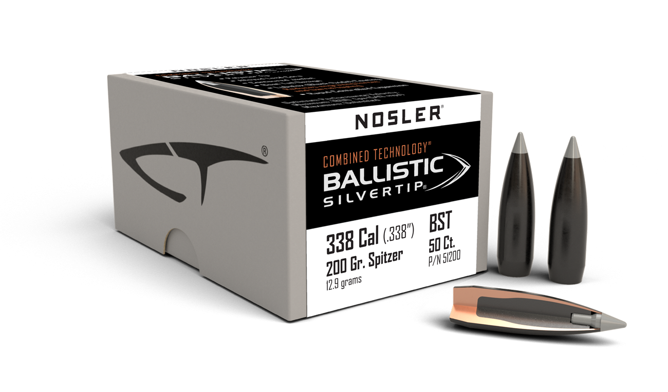 Nosler - Kula - 338 Caliber (.338) - 200gr - Ballistic Silvertip - 50st/ask