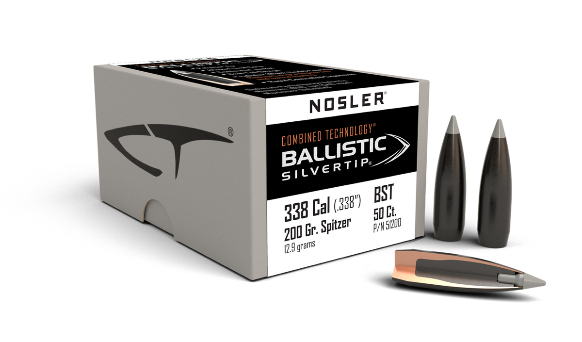 Nosler - Kula - 338 Caliber (.338) - 200gr - Ballistic Silvertip - 50st/ask