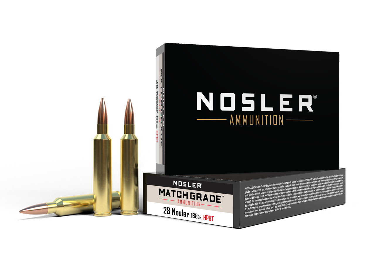 Nosler - Match Grade Ammunition - 28 Nosler - 168gr - CC HPBT - 20/ask