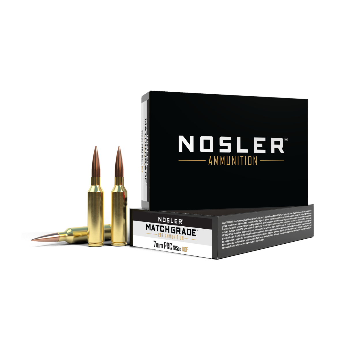 Nosler - Match Grade Ammunition - 7mm PRC - 185gr - RDF HPBT - 20/ask