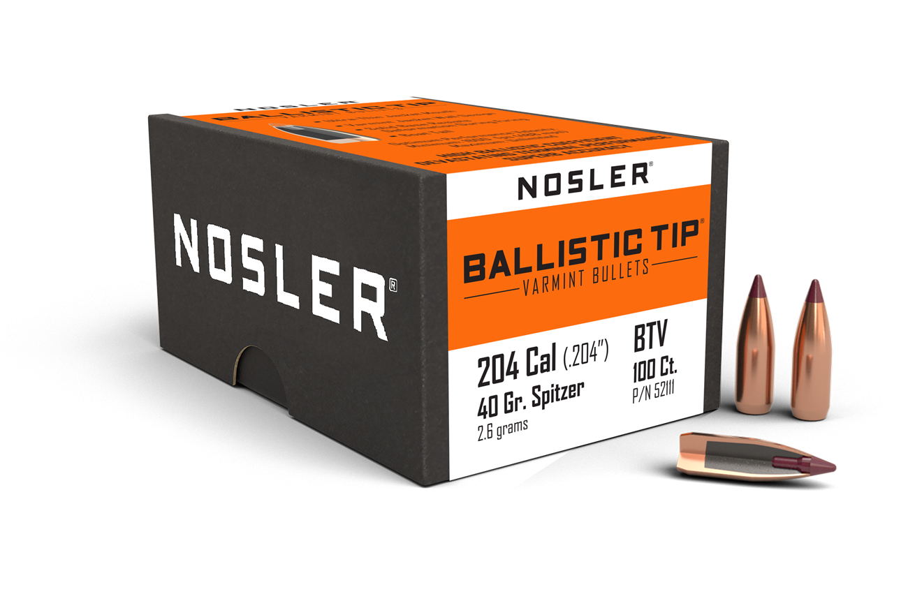 Nosler - Kula - 20 Caliber (.204) - 40gr - Ballistic Tip Varmint - 100st/ask