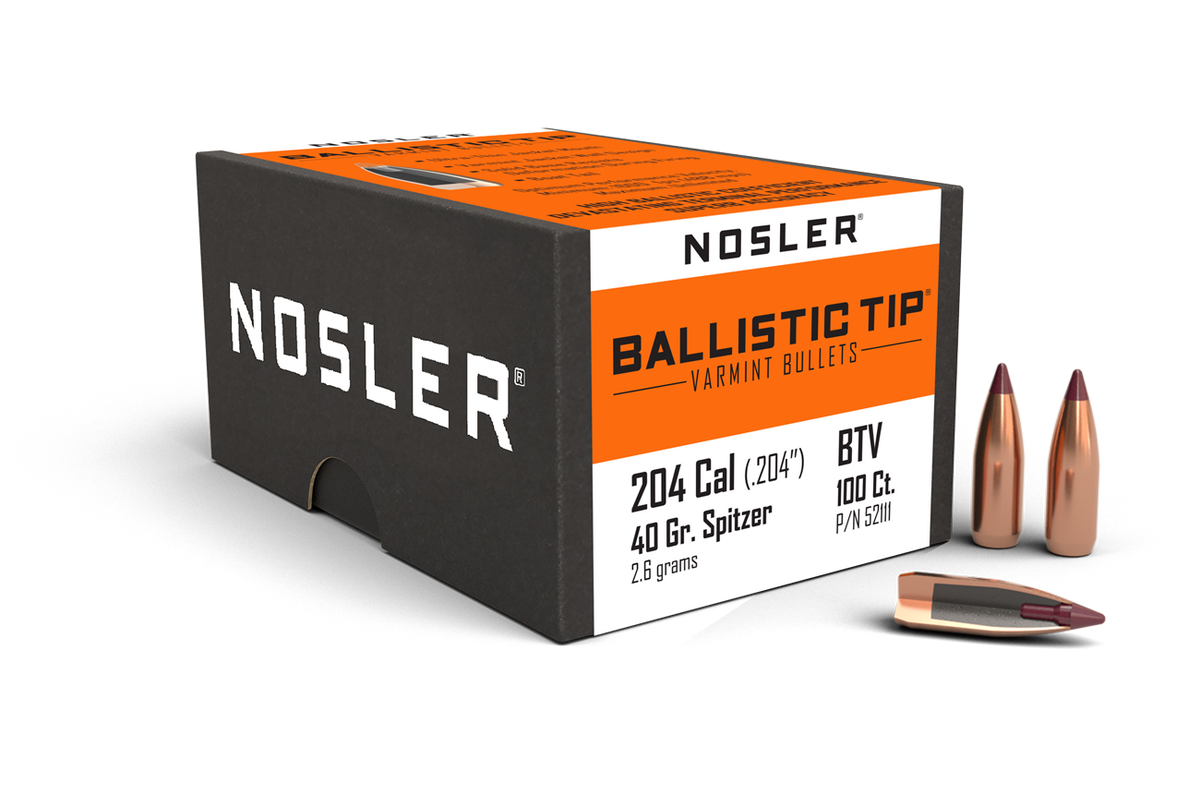 Nosler - Kula - 20 Caliber (.204) - 40gr - Ballistic Tip Varmint - 100st/ask