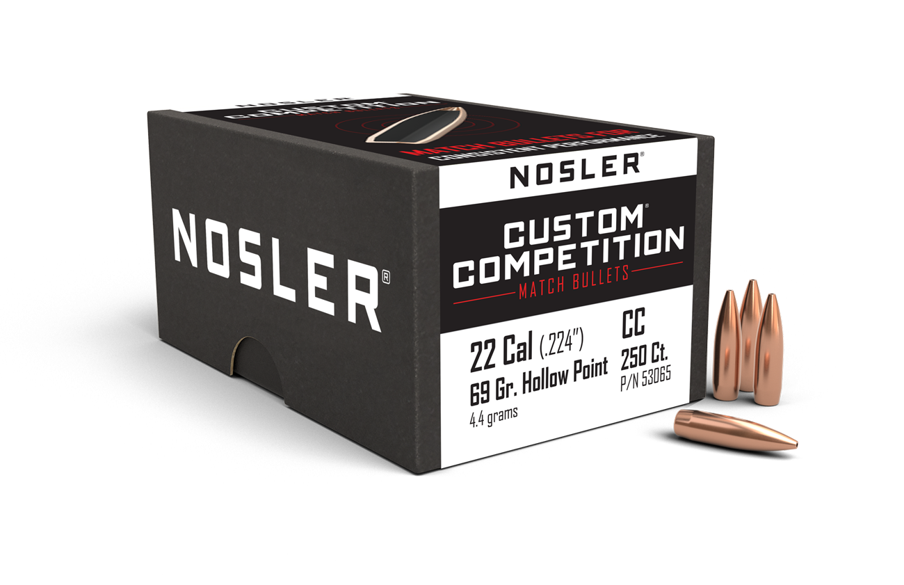 Nosler - Kula - 22 Caliber - 69gr - Custom Competition HPBT - 250st/ask