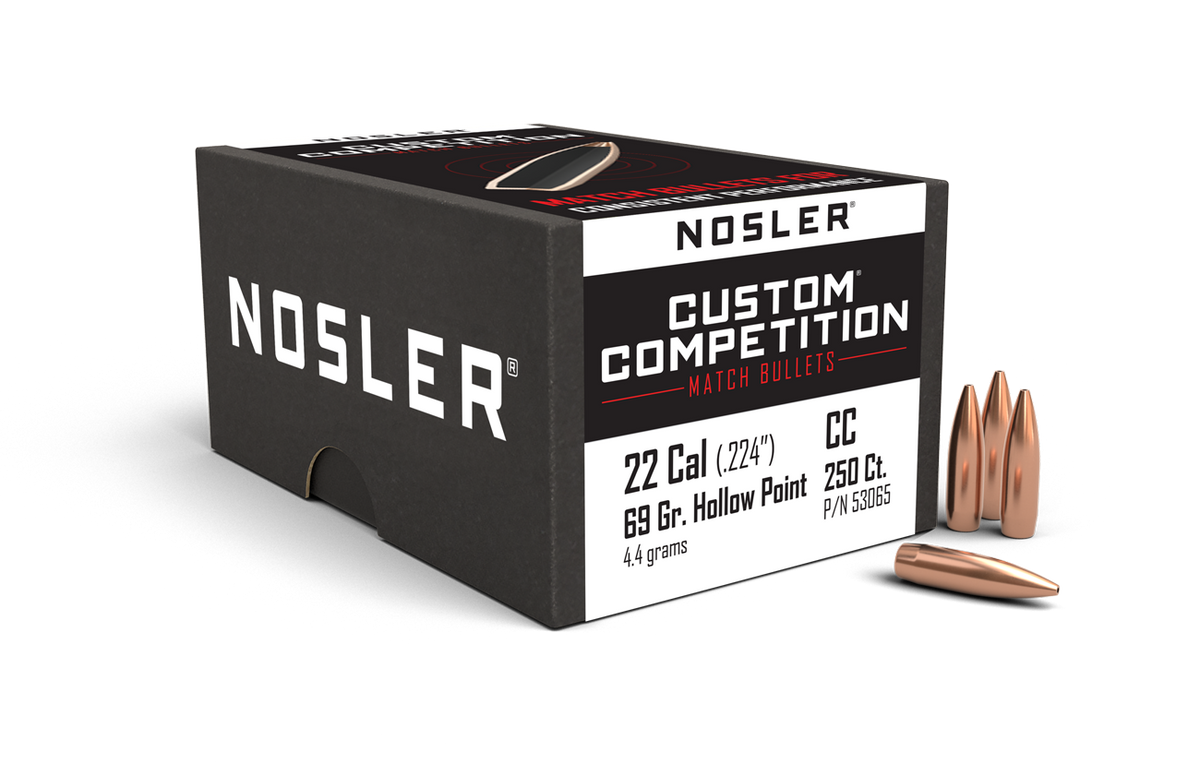 Nosler - Kula - 22 Caliber - 69gr - Custom Competition HPBT - 250st/ask