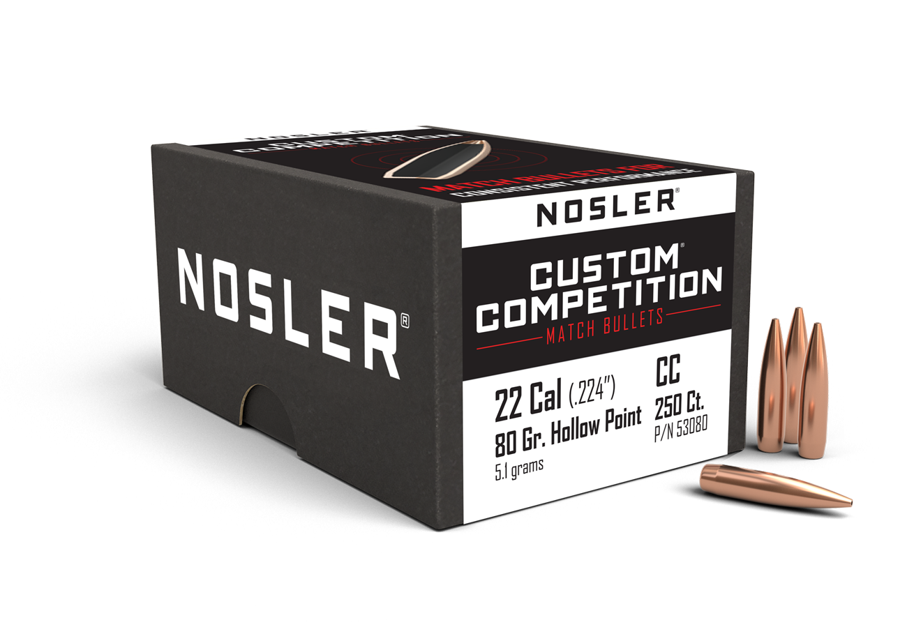 Nosler - Kula - 22 Caliber - 80gr - Custom Competition HPBT - 250st/ask