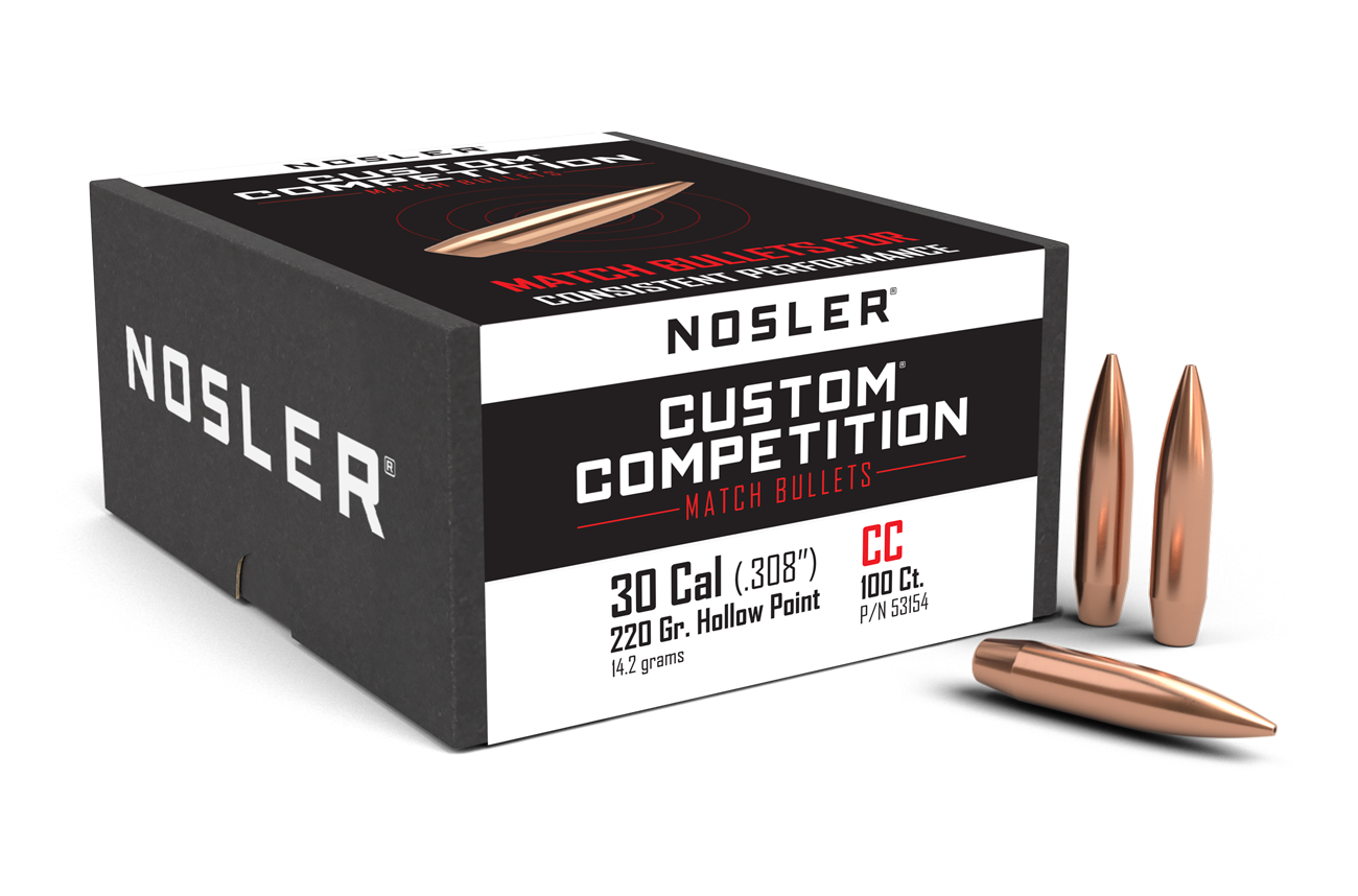 Nosler - Kula - 30 Caliber (.308) - 220gr - Custom Competition HPBT - 100st/ask
