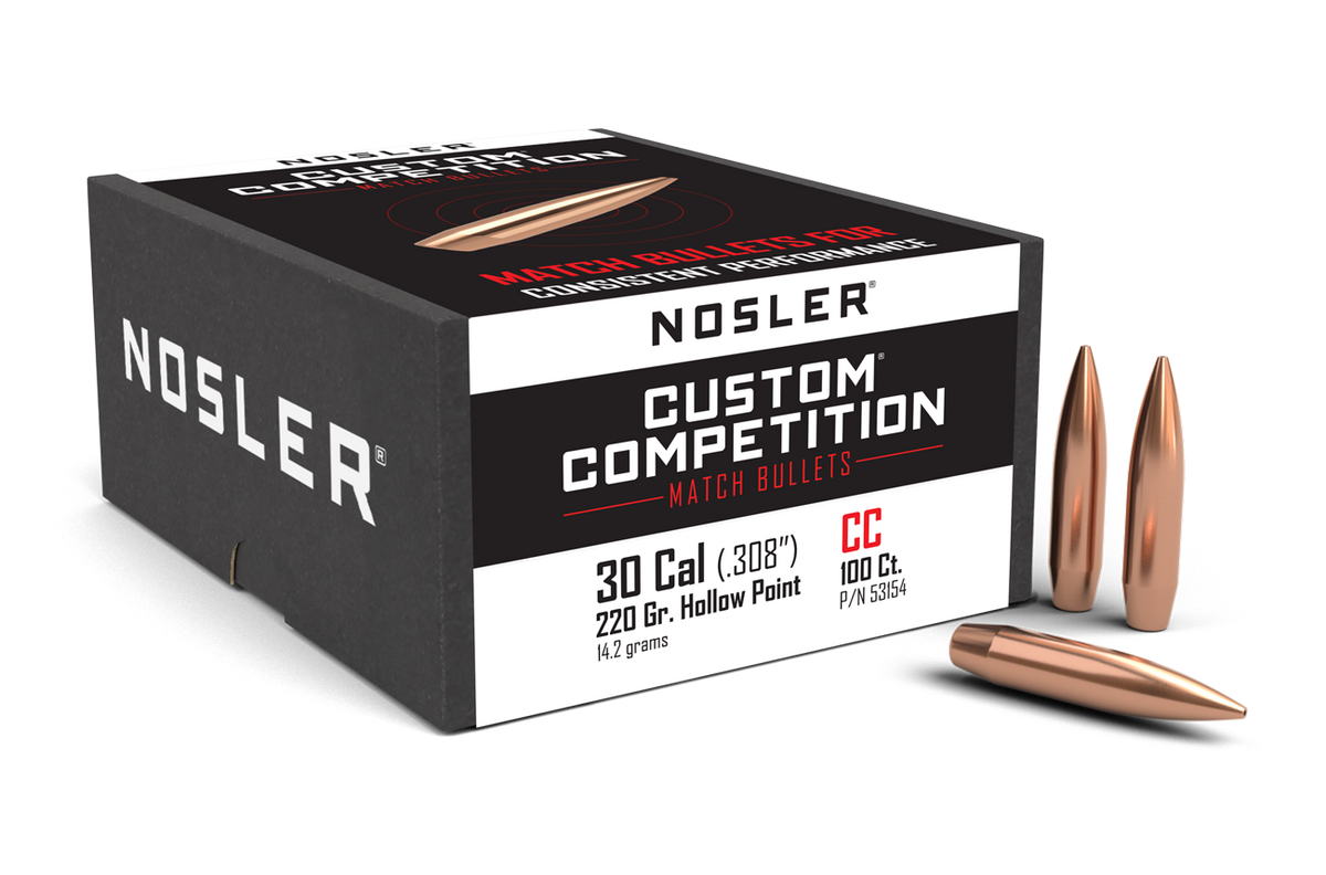 Nosler - Kula - 30 Caliber (.308) - 220gr - Custom Competition HPBT - 100st/ask