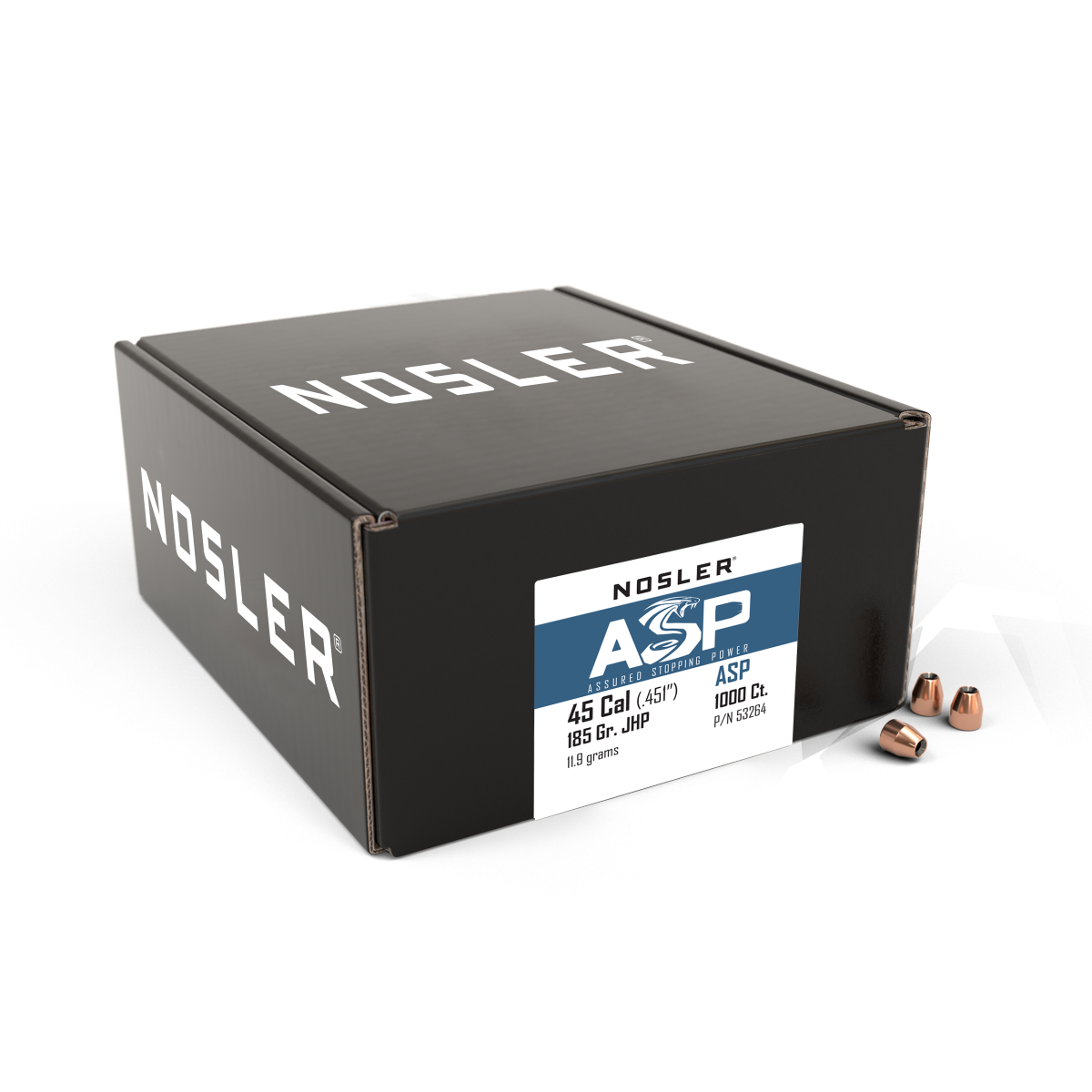 Nosler - Kula - 45 Caliber - 185gr - Assured Stopping Power JHP - 1000st/ask
