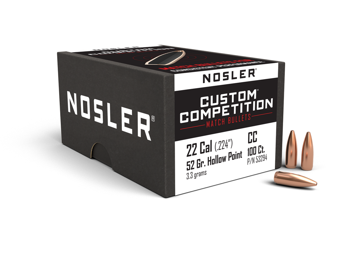 Nosler - Kula - 22 Caliber (.224) - 52gr - Custom Competition HPBT - 100st/ask