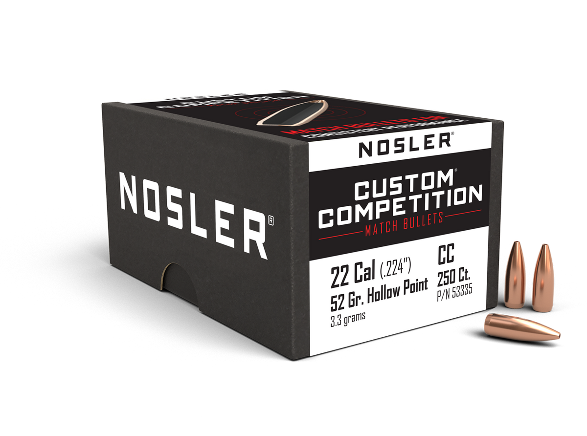 Nosler - Kula - 22 Caliber - 52gr - Custom Competition HPBT - 250st/ask