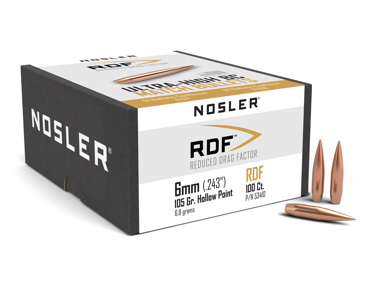 Nosler - Kula - 6mm (.243) - 105gr - RDF - 100st/ask