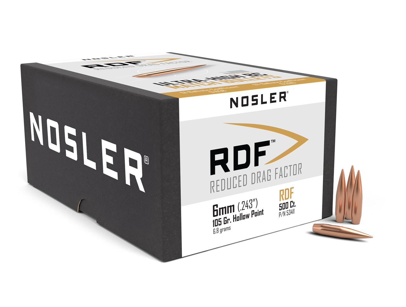 Nosler - Kula - 6mm - 105gr - RDF - 500st/ask