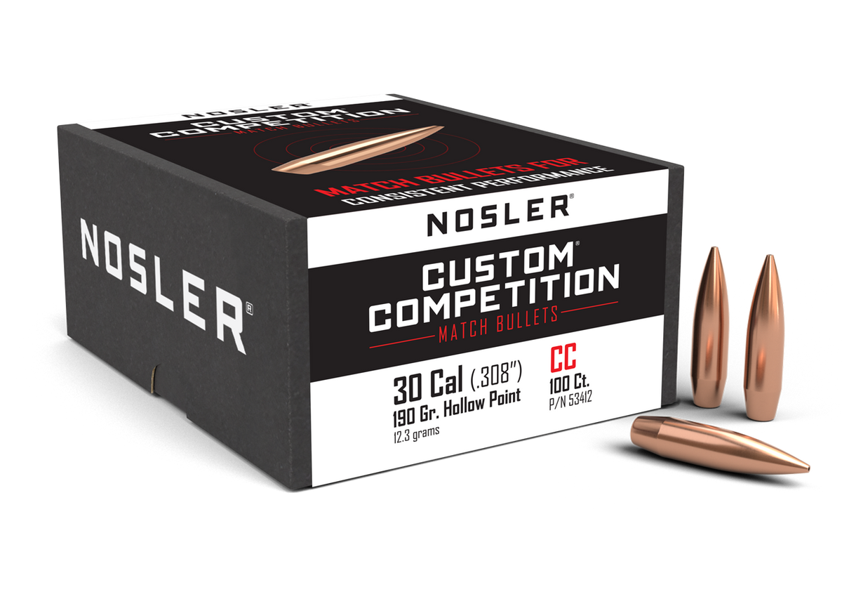 Nosler - Kula - 30 Caliber (.308) - 190gr - Custom Competition HPBT - 100st/ask