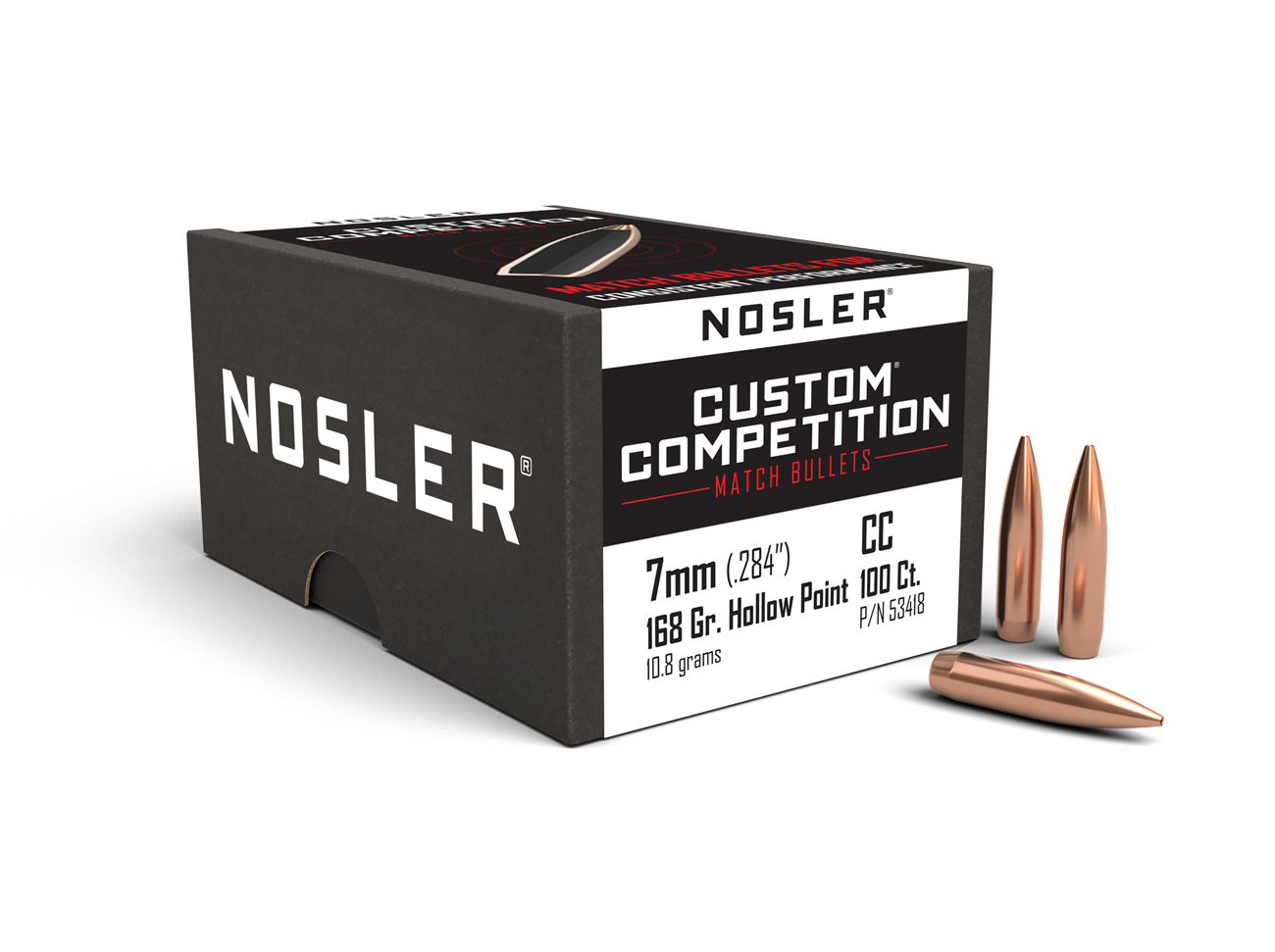 Nosler - Kula - 7mm (.284) - 168gr - Custom Competition HPBT - 100st/ask