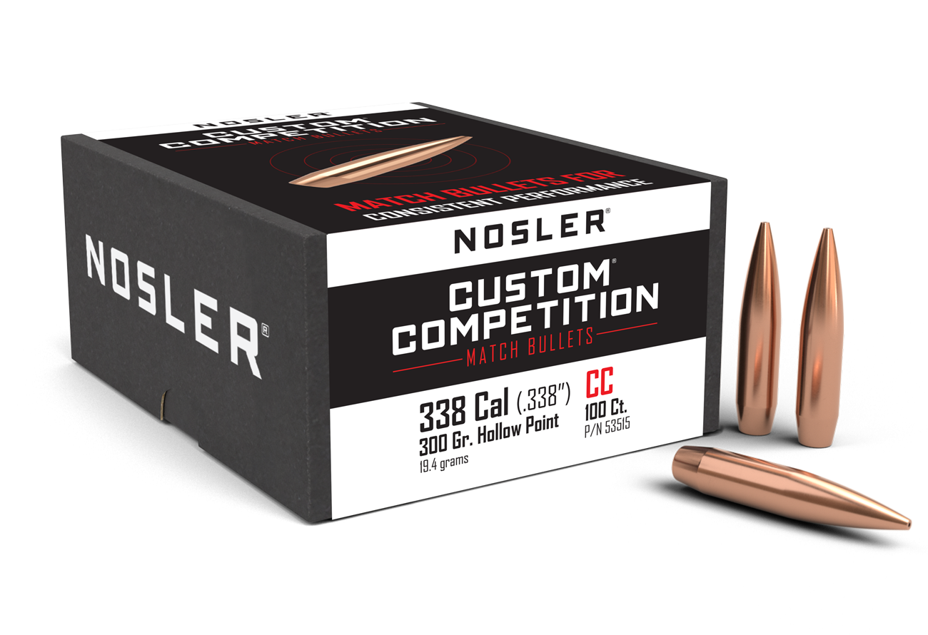 Nosler - Kula - 338 Caliber (.338) - 300gr - Custom Competition HPBT - 100st/ask