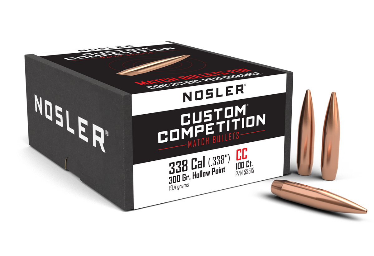 Nosler - Kula - 338 Caliber (.338) - 300gr - Custom Competition HPBT - 100st/ask