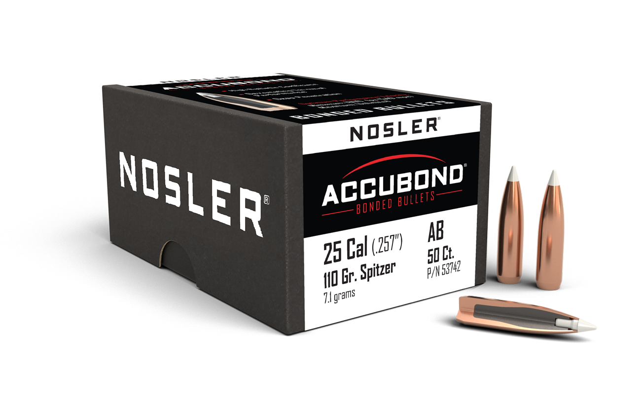 Nosler - Kula - 25 Caliber (.257) - 110gr - AccuBond - 50st/ask