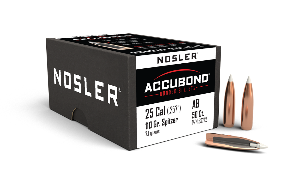Nosler - Kula - 25 Caliber (.257) - 110gr - AccuBond - 50st/ask