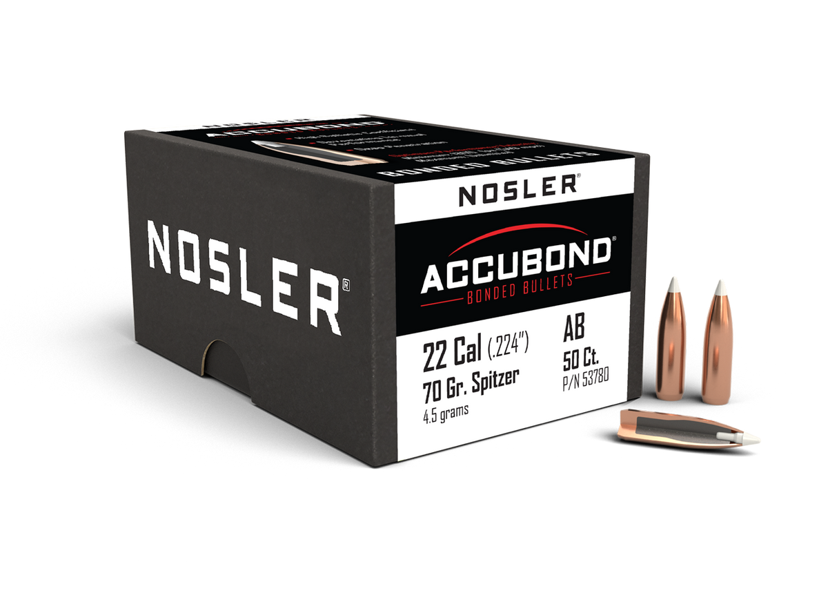 Nosler - Kula - 22 Caliber (.224) - 70gr - AccuBond - 50st/ask