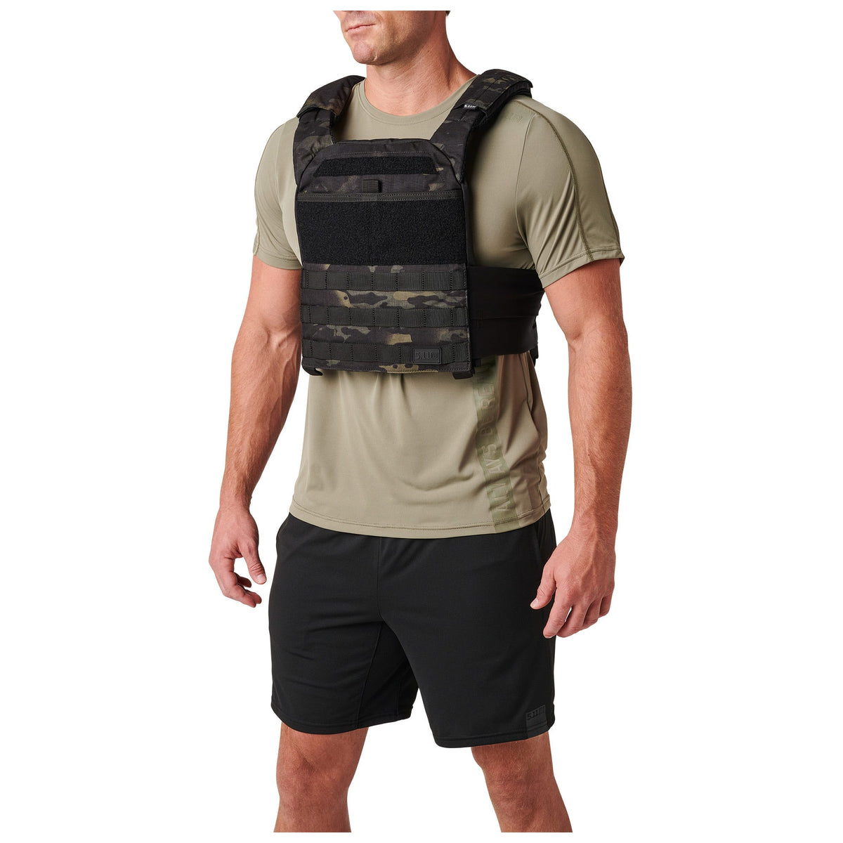 5.11 TacTec Trainer Weight Vest i MultiCam Black™, träningsväst med MOLLE-plattformar