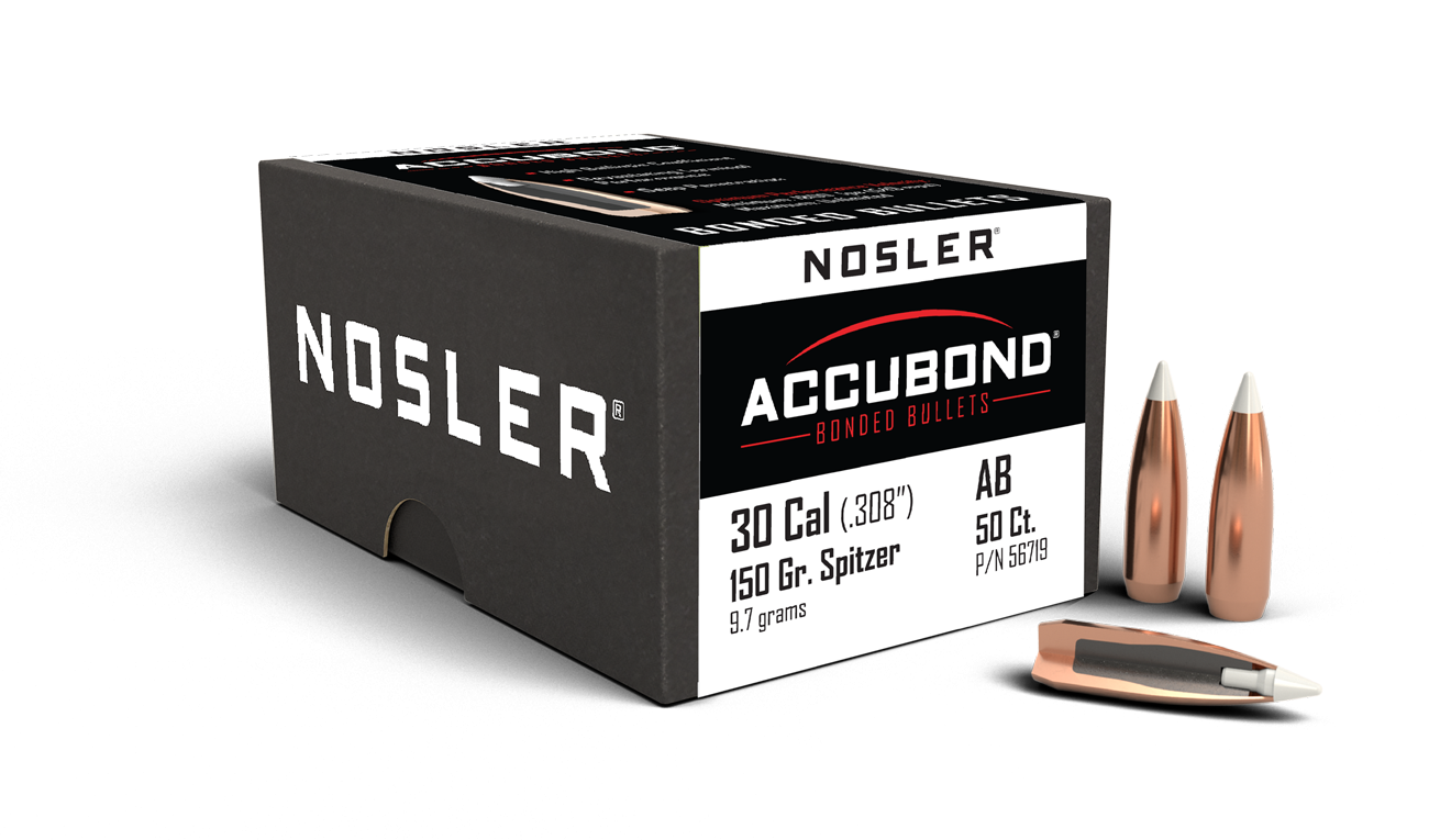 Nosler - Kula - 30 Caliber (.308) - 150gr - AccuBond - 50st/ask