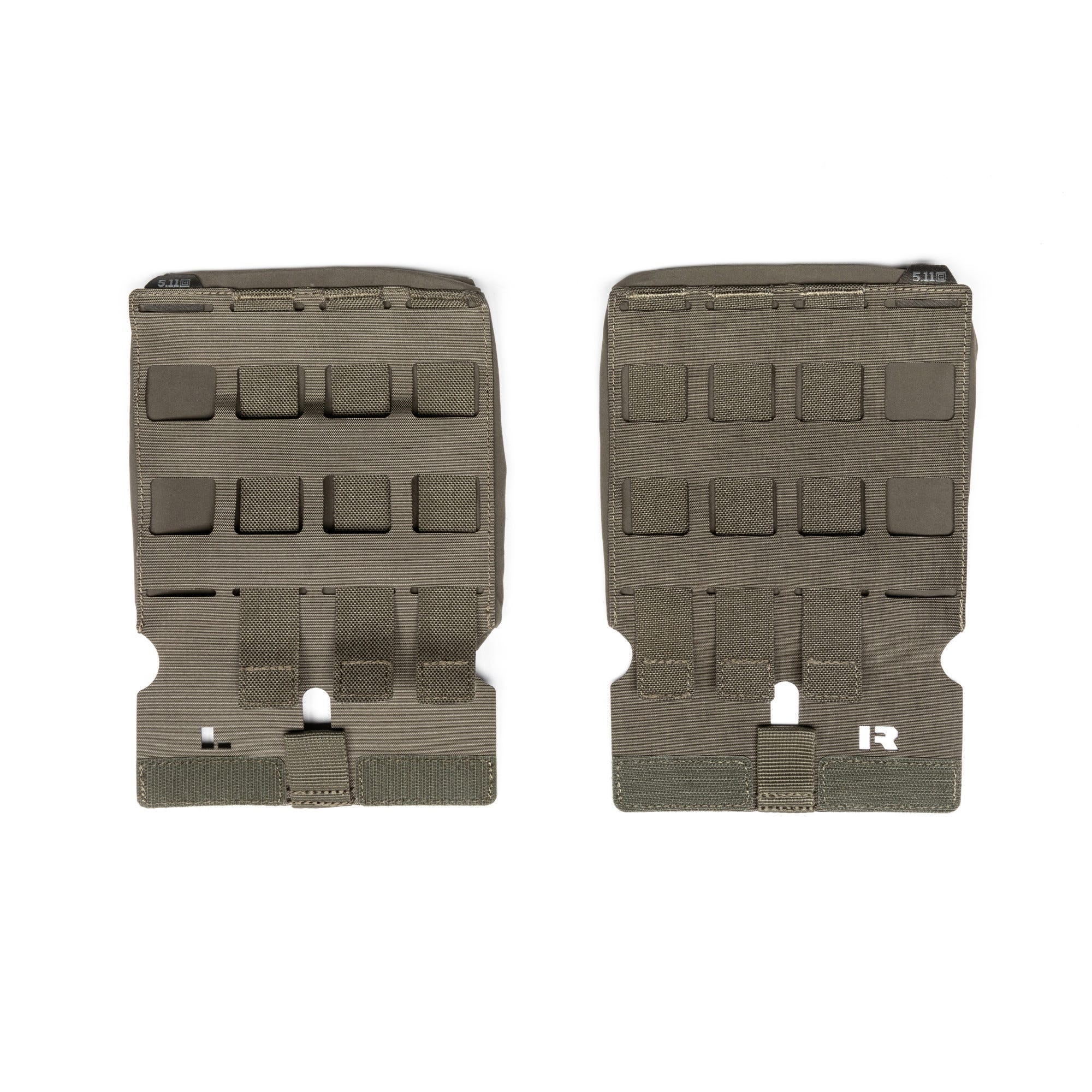 5.11 QR Plate Carrier Side Plate Pouch - NIR sidofickor i Ranger Green, höger och vänster modell med MOLLE-fäste