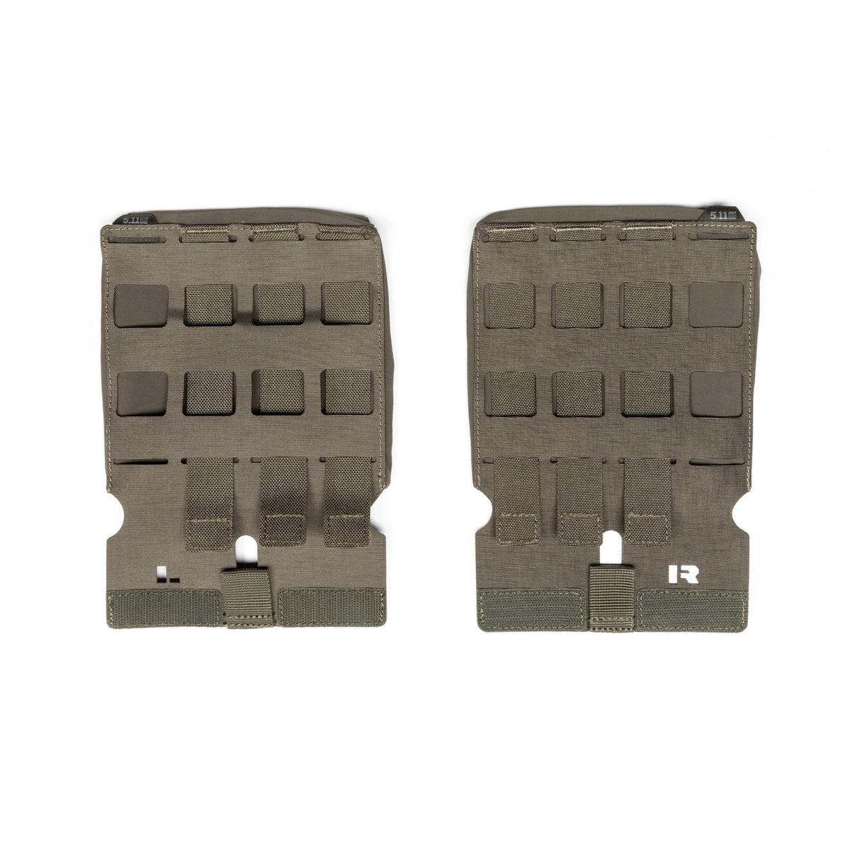 5.11 QR Plate Carrier Side Plate Pouch - NIR sidofickor i Ranger Green, höger och vänster modell med MOLLE-fäste