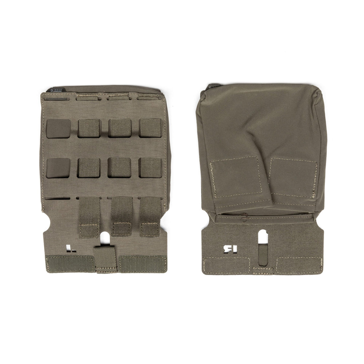5.11 QR Plate Carrier Side Plate Pouch - NIR sidofickor i Ranger Green, höger och vänster modell med MOLLE-fäste